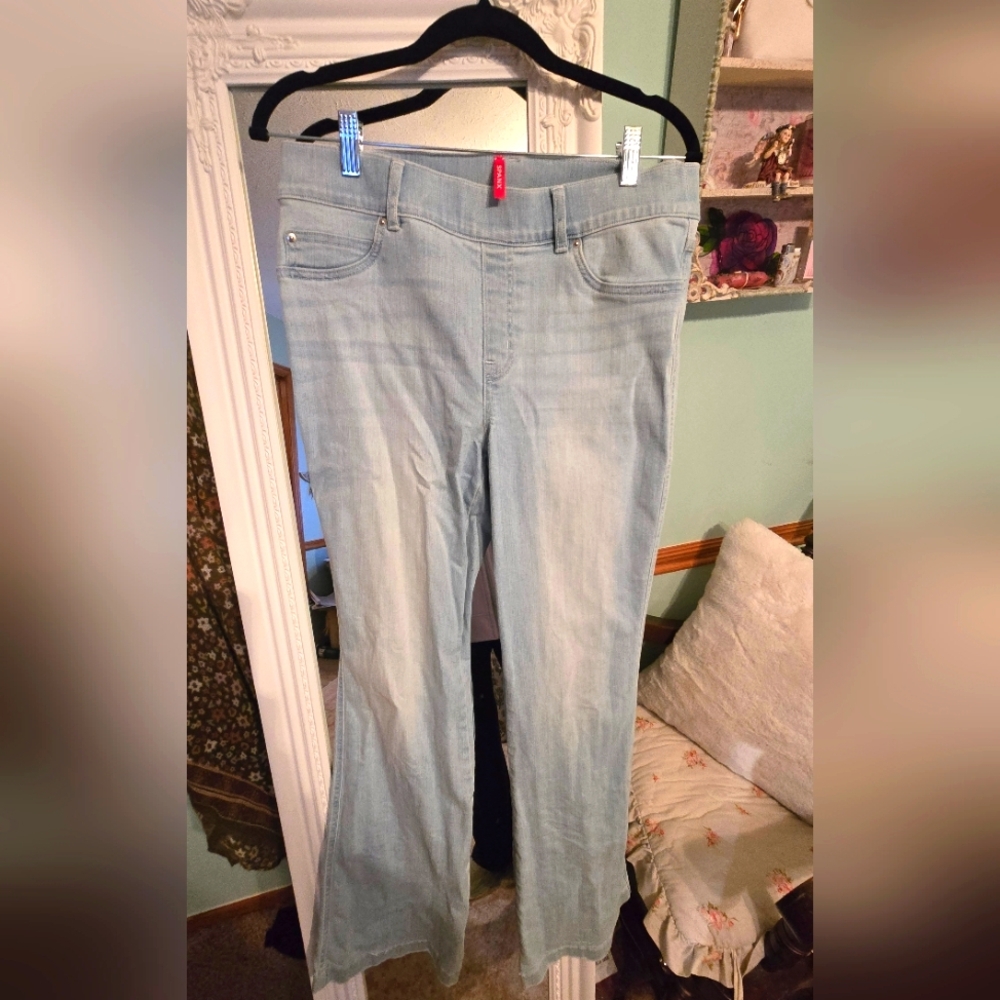 SPANX Light Blue Flare Jeans